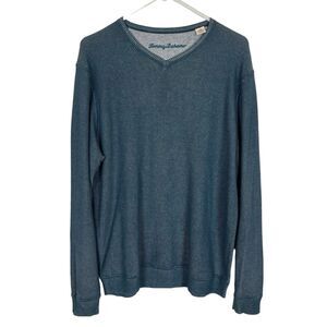 Tommy Bahama Blue Silk Cotton Sweater Men's Medium